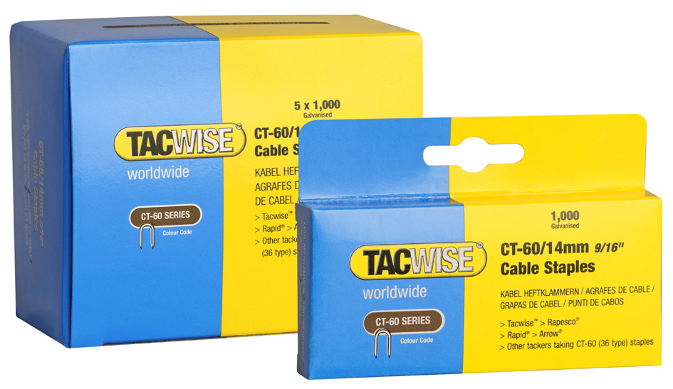 TACWISE Kabelklammer CT-60/14 mm, verzinkt von tacwise