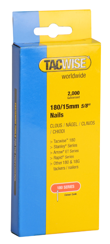 TACWISE Nägel für Tacker, 180/15 mm (18G/15), verzinkt von tacwise