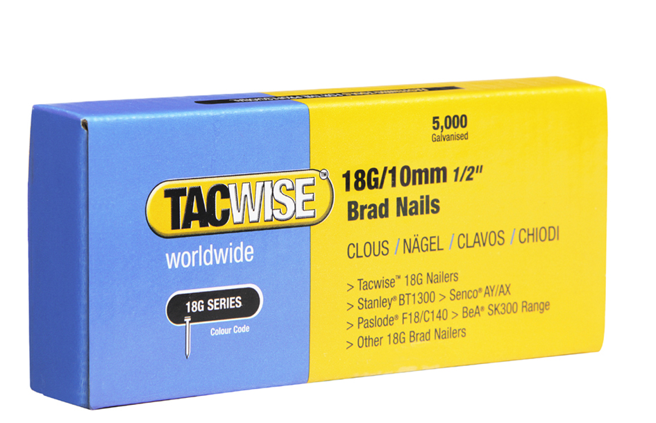 TACWISE Nägel für Tacker 180/10 mm (18G/10), ohne Kopf von tacwise
