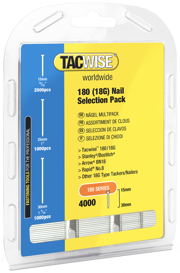 TACWISE Stiftnägel 18G/40 mm verzinkt, 5.000 Stück von tacwise