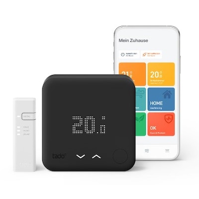 tado° V3+ Starter Set Smarte Heizung Fußboden (Verkabelt) • 1 Thermostat • sw von Tado