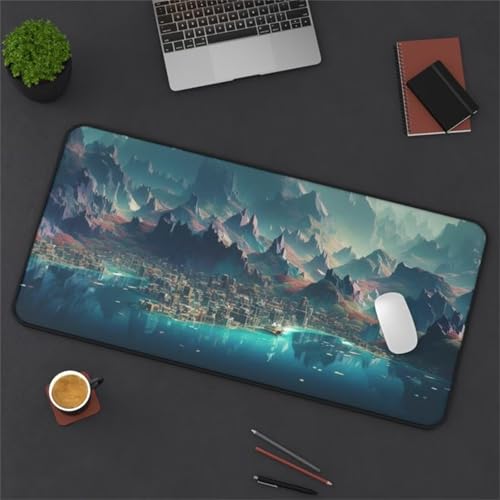Mauspad XXL, 1200x600x2mm Großer Mousepad, Mouse Pad Gaming, Tischunterlage Large Size, Spezielle Oberfläche Verbessert Präzision und Geschwindigkeit für Home Office (Seetal) von taesdvry