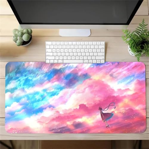 Mauspad XXL, 1200x600x2mm Großer Mousepad, Mouse Pad Gaming, Tischunterlage Large Size, Spezielle Oberfläche Verbessert Präzision und Geschwindigkeit für Home Office (Traummädchenfarbe) von taesdvry