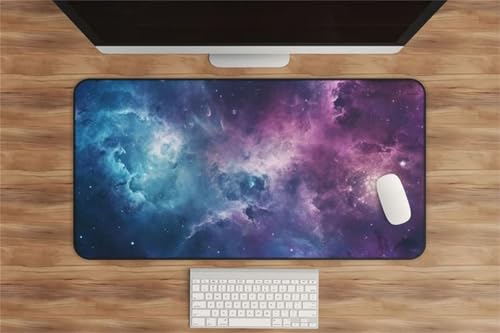 Mauspad XXL, 1200x600x3mm Großer Mousepad, Mouse Pad Gaming, Tischunterlage Large Size, Spezielle Oberfläche Verbessert Präzision und Geschwindigkeit für Home Office (Blau Lila) von taesdvry