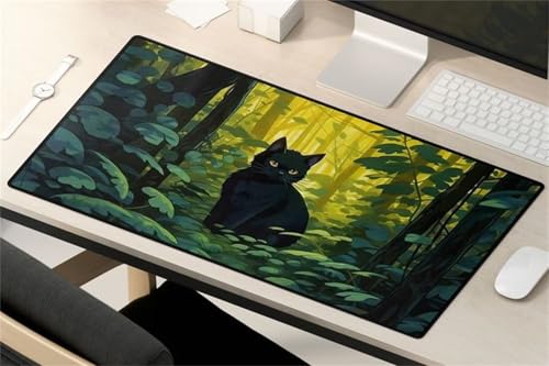 Mauspad XXL, 600x400x3mm Großer Mousepad, Mouse Pad Gaming, Tischunterlage Large Size, Spezielle Oberfläche Verbessert Präzision und Geschwindigkeit für Home Office (Dschungelkatze) von taesdvry