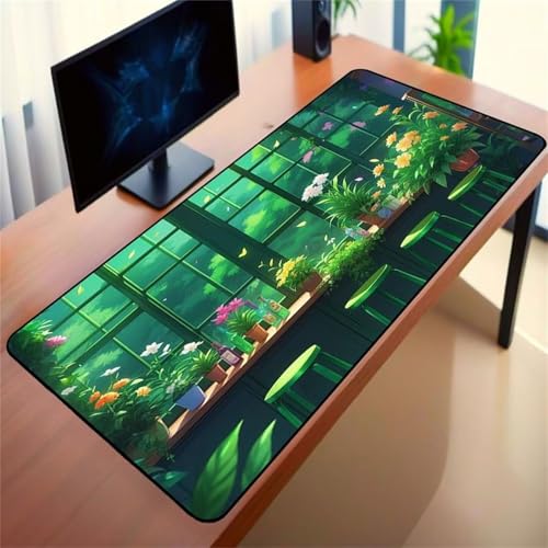 Mauspad XXL, 600x400x3mm Großer Mousepad, Mouse Pad Gaming, Tischunterlage Large Size, Spezielle Oberfläche Verbessert Präzision und Geschwindigkeit für Home Office (Pflanzen Sonnenschein) von taesdvry