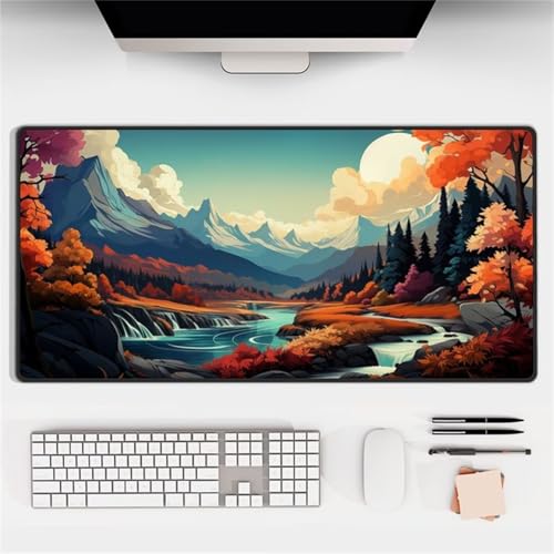 Mauspad XXL, 800x400x3mm Großer Mousepad, Mouse Pad Gaming, Tischunterlage Large Size, Spezielle Oberfläche Verbessert Präzision und Geschwindigkeit für Home Office (Talbach) von taesdvry
