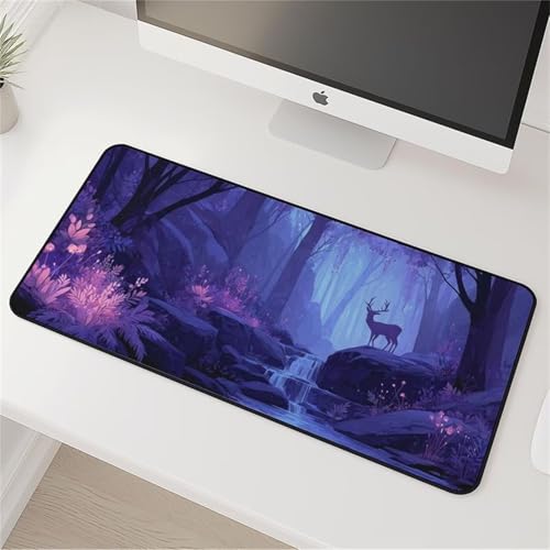 Mouse Mat,1500x800x2mm Gaming Mouse Pad, XXL Gaming Mousepad, Improved Precision and Speed Table mat Large Size, Laptop, Office, Home and Travel (Elk Jungle) von taesdvry