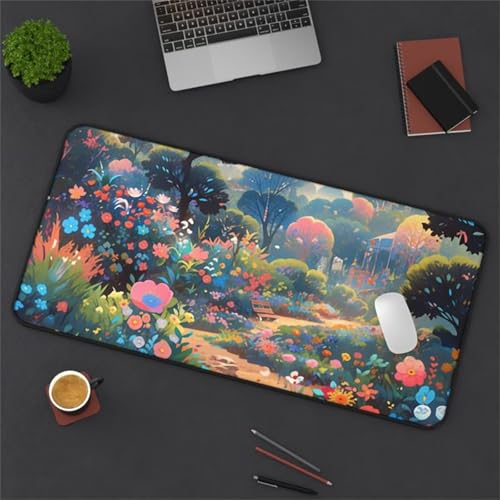 Mouse Mat,1500x800x2mm Gaming Mouse Pad, XXL Gaming Mousepad, Improved Precision and Speed Table mat Large Size, Laptop, Office, Home and Travel (Garden Plants) von taesdvry