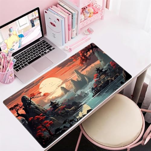 Mouse Mat,1500x800x2mm Gaming Mouse Pad, XXL Gaming Mousepad, Improved Precision and Speed Table mat Large Size, Laptop, Office, Home and Travel (Hill Loft) von taesdvry
