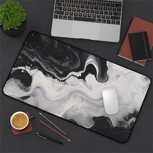 Mouse Mat,1500x800x2mm Gaming Mouse Pad, XXL Gaming Mousepad, Improved Precision and Speed Table mat Large Size, Laptop, Office, Home and Travel (Ink Painting Black White) von taesdvry