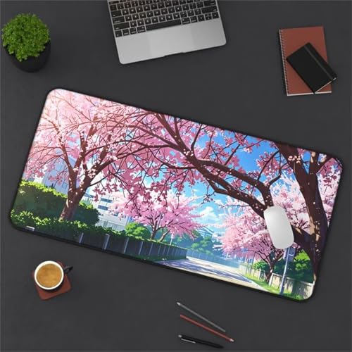 Mouse Mat,1500x800x2mm Gaming Mouse Pad, XXL Gaming Mousepad, Improved Precision and Speed Table mat Large Size, Laptop, Office, Home and Travel (Japanese Landscape Tree) von taesdvry