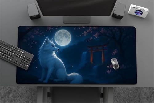 Mouse Mat,1500x800x2mm Gaming Mouse Pad, XXL Gaming Mousepad, Improved Precision and Speed Table mat Large Size, Laptop, Office, Home and Travel (Night Animals) von taesdvry