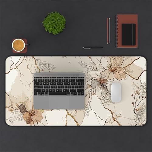 Mouse Mat,1500x800x2mm Gaming Mouse Pad, XXL Gaming Mousepad, Improved Precision and Speed Table mat Large Size, Laptop, Office, Home and Travel (Yellow Art Flower) von taesdvry