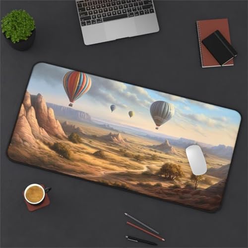 Mouse Mat,1500x800x3mm Gaming Mouse Pad, XXL Gaming Mousepad, Improved Precision and Speed Table mat Large Size, Laptop, Office, Home and Travel (Balloons Desert) von taesdvry