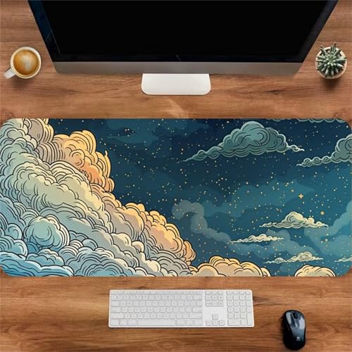 Mouse Mat,1500x800x3mm Gaming Mouse Pad, XXL Gaming Mousepad, Improved Precision and Speed Table mat Large Size, Laptop, Office, Home and Travel (Cloud Starry Sky) von taesdvry