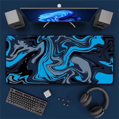 Mouse Mat,1500x800x3mm Gaming Mouse Pad, XXL Gaming Mousepad, Improved Precision and Speed Table mat Large Size, Laptop, Office, Home and Travel (Ink Painting Gray) von taesdvry