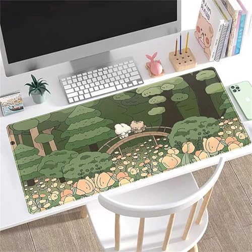 Mouse Mat,1500x800x3mm Gaming Mouse Pad, XXL Gaming Mousepad, Improved Precision and Speed Table mat Large Size, Laptop, Office, Home and Travel (Love Bear Jungle) von taesdvry