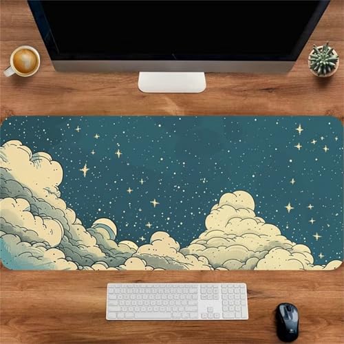 Mouse Mat,1500x800x3mm Gaming Mouse Pad, XXL Gaming Mousepad, Improved Precision and Speed Table mat Large Size, Laptop, Office, Home and Travel (Sky White Clouds) von taesdvry