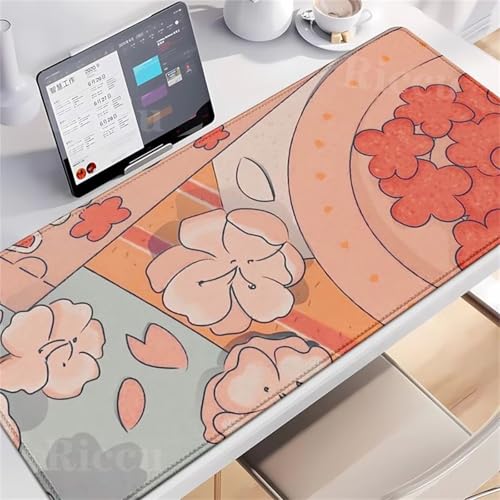 Mouse Mat,700x300x2mm Gaming Mouse Pad, XXL Gaming Mousepad, Improved Precision and Speed Table mat Large Size, Laptop, Office, Home and Travel (Flower Petals) von taesdvry