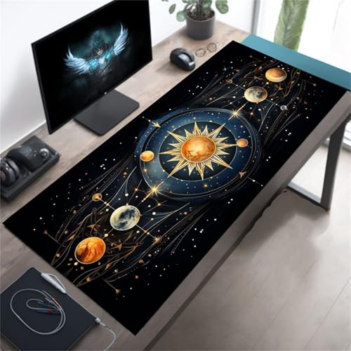 Mouse Mat,700x300x2mm Gaming Mouse Pad, XXL Gaming Mousepad, Improved Precision and Speed Table mat Large Size, Laptop, Office, Home and Travel (Galaxy Earth) von taesdvry