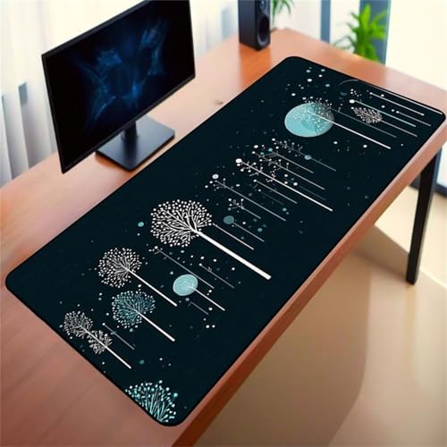 Mouse Mat,700x300x3mm Gaming Mouse Pad, XXL Gaming Mousepad, Improved Precision and Speed Table mat Large Size, Laptop, Office, Home and Travel (Dandelion Black) von taesdvry