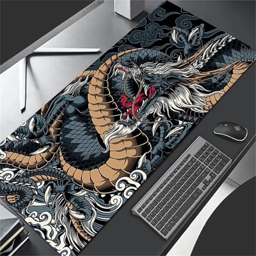 Mouse Mat,700x300x3mm Gaming Mouse Pad, XXL Gaming Mousepad, Improved Precision and Speed Table mat Large Size, Laptop, Office, Home and Travel (Dragona) von taesdvry