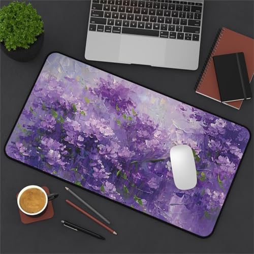 Mouse Mat,700x300x3mm Gaming Mouse Pad, XXL Gaming Mousepad, Improved Precision and Speed Table mat Large Size, Laptop, Office, Home and Travel (Purple Hydrangea) von taesdvry