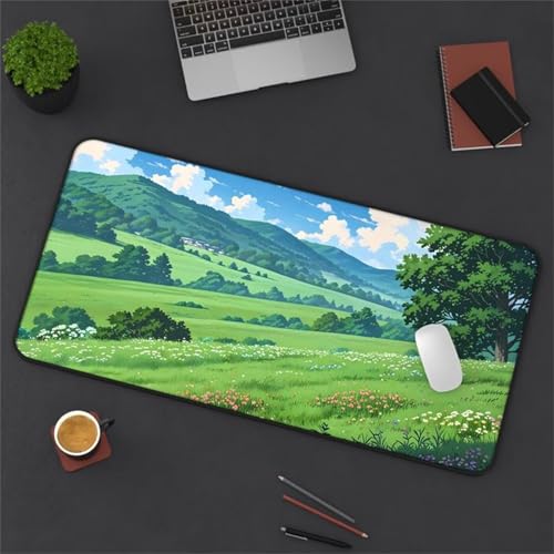 Mouse Mat,900x300x2mm Gaming Mouse Pad, XXL Gaming Mousepad, Improved Precision and Speed Table mat Large Size, Laptop, Office, Home and Travel (Grassland Nature) von taesdvry