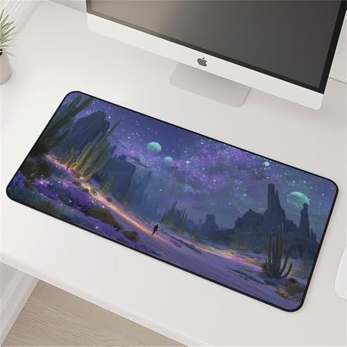 Mouse Mat,900x300x2mm Gaming Mouse Pad, XXL Gaming Mousepad, Improved Precision and Speed Table mat Large Size, Laptop, Office, Home and Travel (Purple Fantasy) von taesdvry