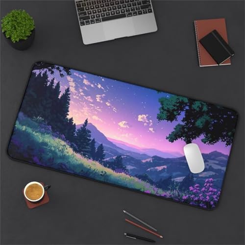 Mouse Mat,900x300x2mm Gaming Mouse Pad, XXL Gaming Mousepad, Improved Precision and Speed Table mat Large Size, Laptop, Office, Home and Travel (Sunset Landscape) von taesdvry