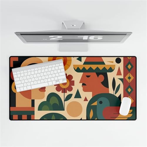 taesdvry Großes Mauspad, 700x400x2mm Gaming Mauspads, Genähte Kanten Mouse Pad, Schreibtischunterlage mit Rutschfester Gummibasis für Tastatur, PC, Laptop (Liebe Abstrakt) von taesdvry