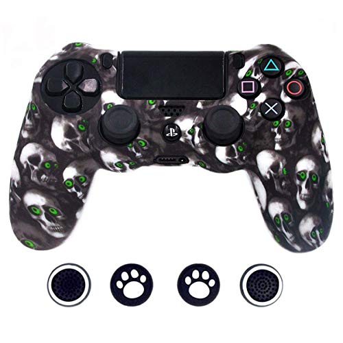 Taifond Schutzhülle für Controller PS4 / Slim / Pro, Silikon, rutschfest skull 2.0 von taifond