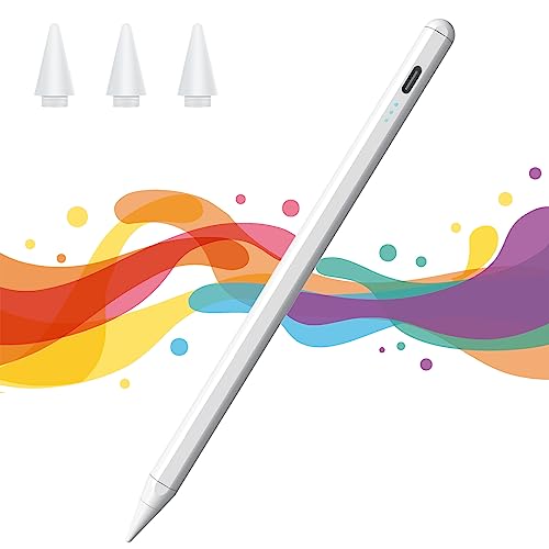 Stylus Pen für Ipad 2018-2024 Palm Rejection, Pencil für Ipad Keine Bluetooth-Verbindung/GroßBatterie Schnelles Laden, Stift für Ipad 10/9/8/7/6, Pro 12,9" 3/4/5/6,Pro 11", Air 3/4/5, Mini 5/6 von taiyongkang