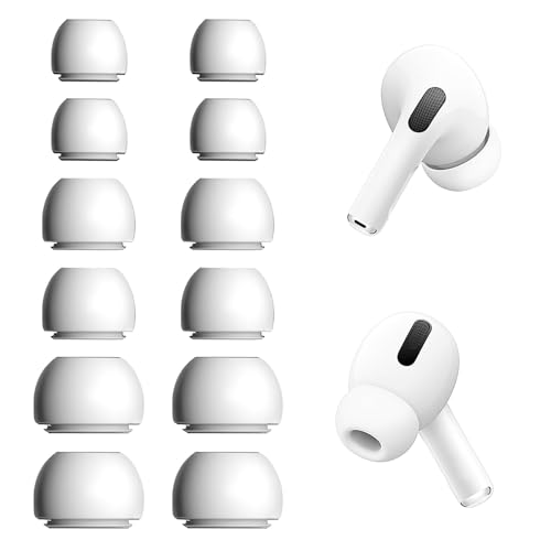 6 Paar Ersatz-Ohrstöpsel für Airpods Pro/Airpods Pro 2 Kopfhörer Aufsätze Silikontips mit Loch zur Geräuschreduzierung, kompatibel mit Ladehülle, In-Ear-Kopfhörer S/M/L Weiß 6 Paar Ersatz-Ohrstöpsel für Airpods Pro/Airpods Pro 2 Kopfhörer Aufsätze Silikontips mit Loch zur Geräuschreduzierung, kompatibel mit Ladehülle, In-Ear-Kopfhörer S/M/L Weiß von talNite