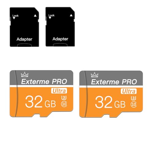 talebasic 32 GB Micro SD Card Class 10 Speicherkarte mit SD-Adapter, Fast Speed TF Card für Tablet/Handy/Kamera/Auto/Spielkonsole (2 Stück, 32 GB) von talebasic