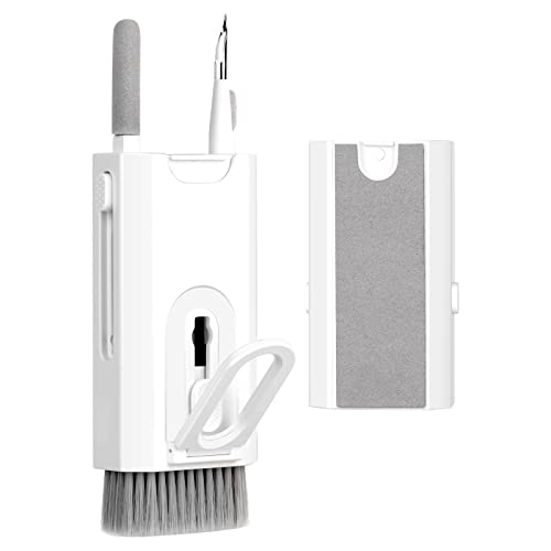 Airpods Reinigungsset, 8 in 1 Multifunktions Bluetooth Kopfhörer Cleaning Kit mit Mikrofasertücher, Befüllbares Sprühflasche Glas & Reinigungsbürste, Reinigungsstift Passend für Ohrhörer Ladebox von talifoca