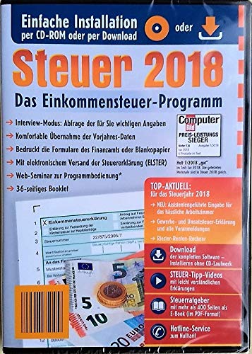 Aldi Steuerprogramm 2018 Einkommenssteuer - Steuer 2018 CD Aldi Steuerprogramm 2018 Einkommenssteuer - Steuer 2018 CD von tandem-verlag