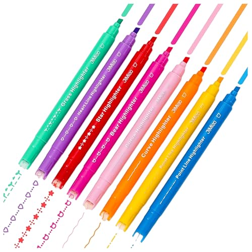 taobosec Curve Textmarker Stift Set, 8 farbige Kurvenstifte taobosec Curve Textmarker Stift Set, 8 farbige Kurvenstifte von taobosec