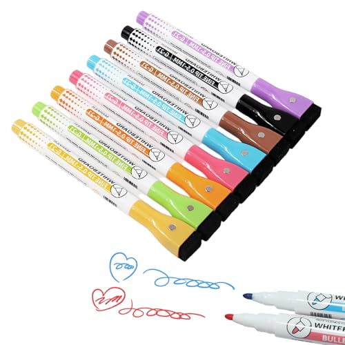 taobosec Whiteboard Marker Magnetisch, 8 Farben Tafelstifte Abwischbar White Board Marker Pens Multimarker Graffiti Marker Whiteboard Marker Mit Schwamm Whiteboard Set Whiteboard Stifte Abwischbar taobosec Whiteboard Marker Magnetisch, 8 Farben Tafelstifte Abwischbar White Board Marker Pens Multimarker Graffiti Marker Whiteboard Marker Mit Schwamm Whiteboard Set Whiteboard Stifte Abwischbar von taobosec