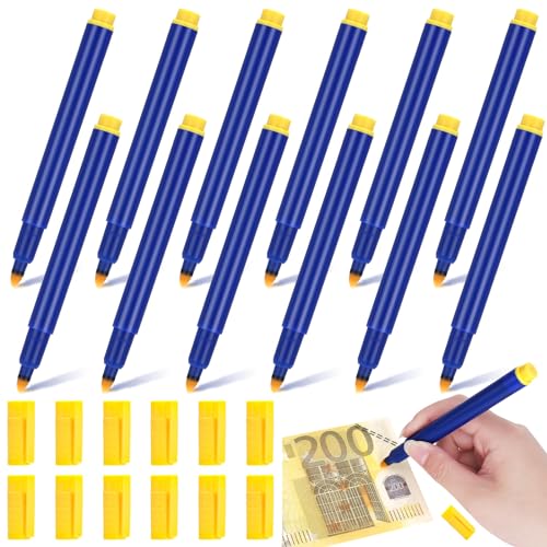 12 Stück Geldscheinprüfer Stift,Geldprüfstift,Falschgeld Stift, Geldscheinprüfer, Gefälschte Stift Geld, Stift Prüfer von taonganui