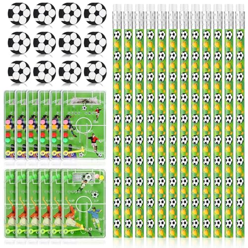 taonganui 36 Stück Fußball Bleistifte mit Fußball Radiergummi und 12 Stück Fußball Flipperspiel Set, Fußball TrophäenThema Bleistiftanzug Fußball Mitgebsel Radiergummi für Kindergeburt taonganui 36 Stück Fußball Bleistifte mit Fußball Radiergummi und 12 Stück Fußball Flipperspiel Set, Fußball TrophäenThema Bleistiftanzug Fußball Mitgebsel Radiergummi für Kindergeburt von taonganui