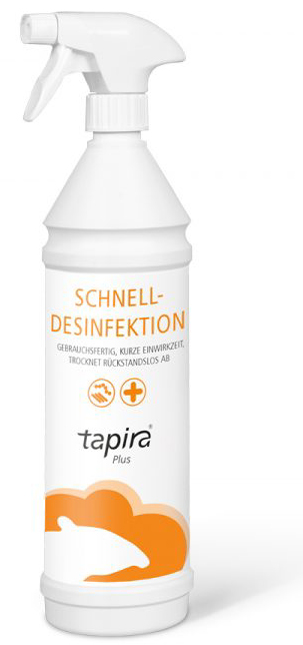 Tapira Flächen-Desinfektionsspray, 1 Liter Sprühflasche von tapira