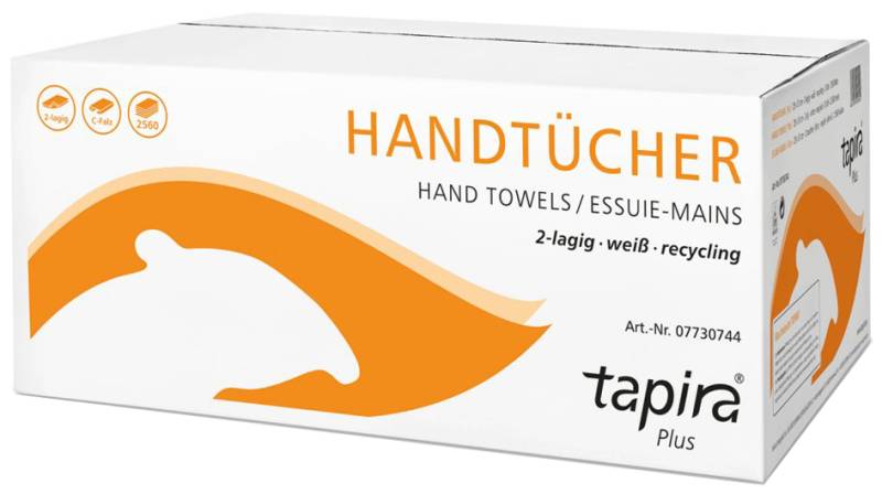 Tapira Handtuchpapier Plus, 230 x 310 mm, C-Falz, weiß von tapira
