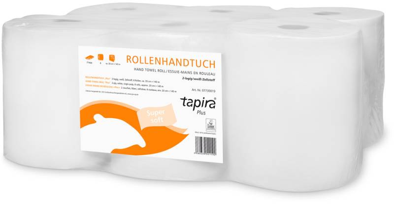 Tapira Handtuchrolle Plus, 2-lagig, weiß, 140 m von tapira