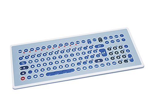 Tastatur Folientastatur Hygiene USB DE Kurzhub Tisch Gehäuse 104 Tasten wasserdicht IP65 von tastaturen.com