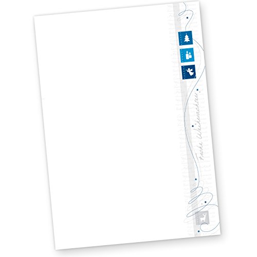 Blue Modern Art 250 Blatt Weihnachtsbriefpapier Briefpapier Weihnachten geschäftlich für Firmen von tatmotive