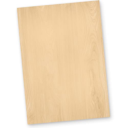 Briefpapier Holz MADEIRA 250 Blatt beidseitig Holzmaserung Holzmuster Holzoptik Struktur von tatmotive