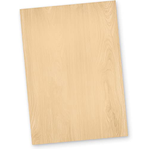 Briefpapier Holz MADEIRA 250 Blatt beidseitig Holzmaserung Holzmuster Holzoptik Struktur von tatmotive