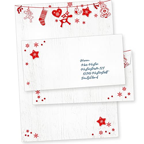 Julfest 100 Sets Weihnachtsbriefpapier mit Umschlag ohne Fenster Weihnachtspapier A4 Briefpapier Weihnachten nordisch schwedisch von tatmotive